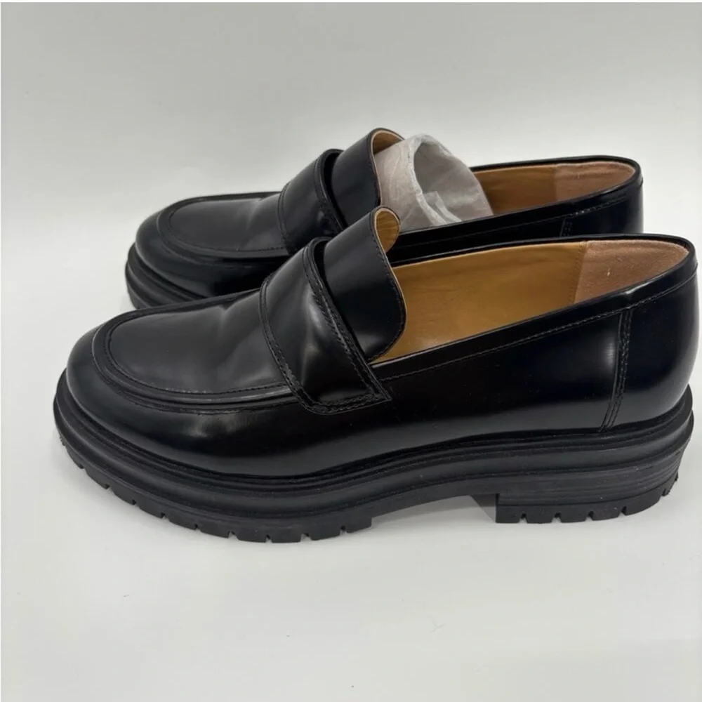 Tony Bianco Wiz Loafer in Black Hi Shine - Picture 5 of 9